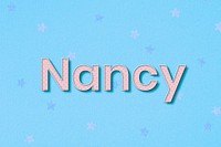 Nancy female name typography text