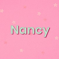 Nancy polka dot typography word