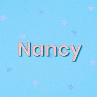 Nancy female name typography text