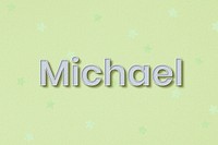 Polka dot Michael name typography