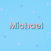 Michael male name typography text