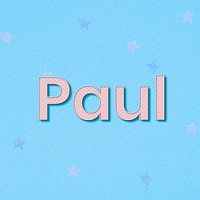 Paul male name typography text