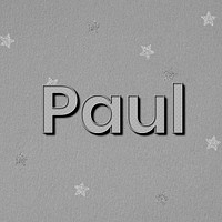 Paul name polka dot lettering font typography