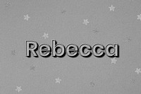 Rebecca name polka dot lettering font typography