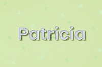 Polka dot Patricia name typography