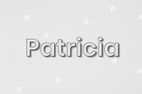 Patricia female name lettering typography