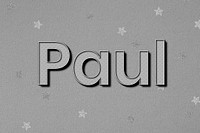 Paul name polka dot lettering font typography