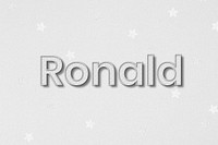 Ronald male name lettering typography