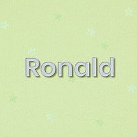 Polka dot Ronald name typography