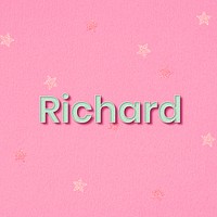 Richard polka dot typography word