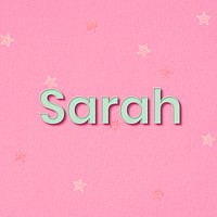 Sarah polka dot typography word