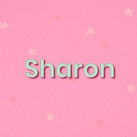 Sharon polka dot typography word