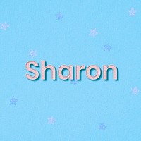 Sharon female name typography text