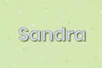 Polka dot Sandra name typography