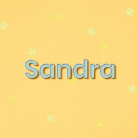 Female name Sandra typography word