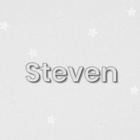 Steven male name lettering typography