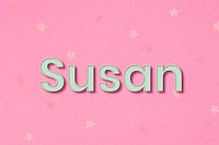 Susan polka dot typography word