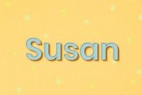 Female name Susan typography word