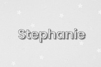 Stephanie female name lettering typography