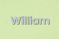 Polka dot Wiliam name typography