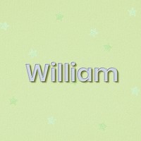 Polka dot Wiliam name typography