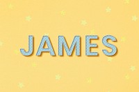 Male name JAMES typography word