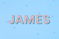 JAMES male name typography text