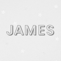 JAMES male name lettering typography