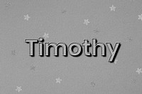 Timothy name polka dot lettering font typography