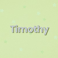 Polka dot Timothy name typography