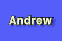 Andrew name dotted pattern font typography