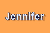 Jennifer name dotted pattern font typography