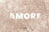 Gold Amore glittery word typography