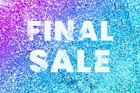 Final sale glittery shopping typography