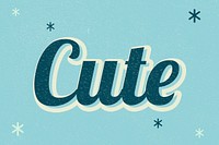 Cute text magical star feminine typography