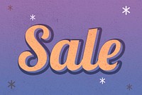 Sale typography retro purple night sky