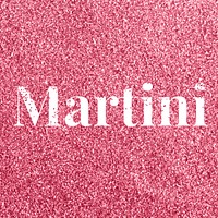 Rose glitter martini text typography festive effect