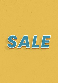 Sale vector word 3d bold effect retro style lettering 