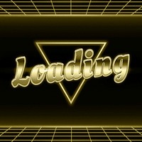 Retro gold grid loading word typography