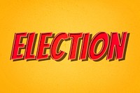 Election word retro font style illustration