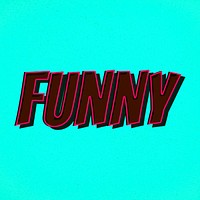 Funny comic retro style lettering illustration