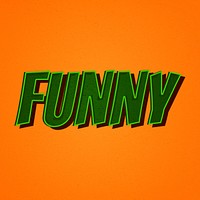 Funny word retro font style illustration