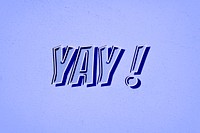 Yay! word retro font style illustration