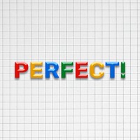 Perfect! text lettering 3d colorful font typography