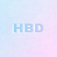 HBD lettering pastel textured font typography