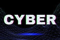 Dark neon grid cyber futuristic bold font