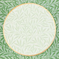 Vector Bohemian botanical frame William Morris pattern