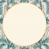 Vintage ornamental frame vector floral pattern