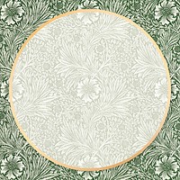 Gold frame vector Boho fabric William Morris pattern