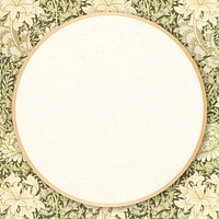 Floral frame vector William Morris pattern vintage